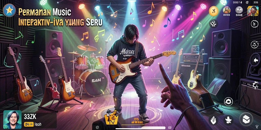 Tampilan antarmuka <strong>33ZK</strong> yang menarik saat bermain musik.