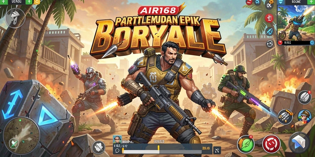 Gameplay intens di AIR168 saat bertempur dengan musuh.
