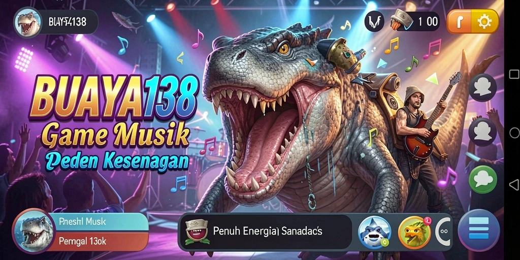 Tampilan gameplay <strong>BUAYA138</strong> dengan musik yang menyenangkan dan tantangan menarik.