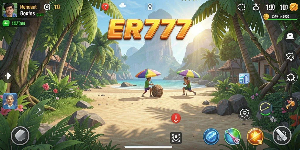 Tampilan gameplay ER777 yang penuh warna dan menarik.
