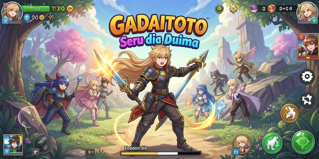 Gameplay GADAITOTO yang penuh aksi dan karakter anime ikonik.
