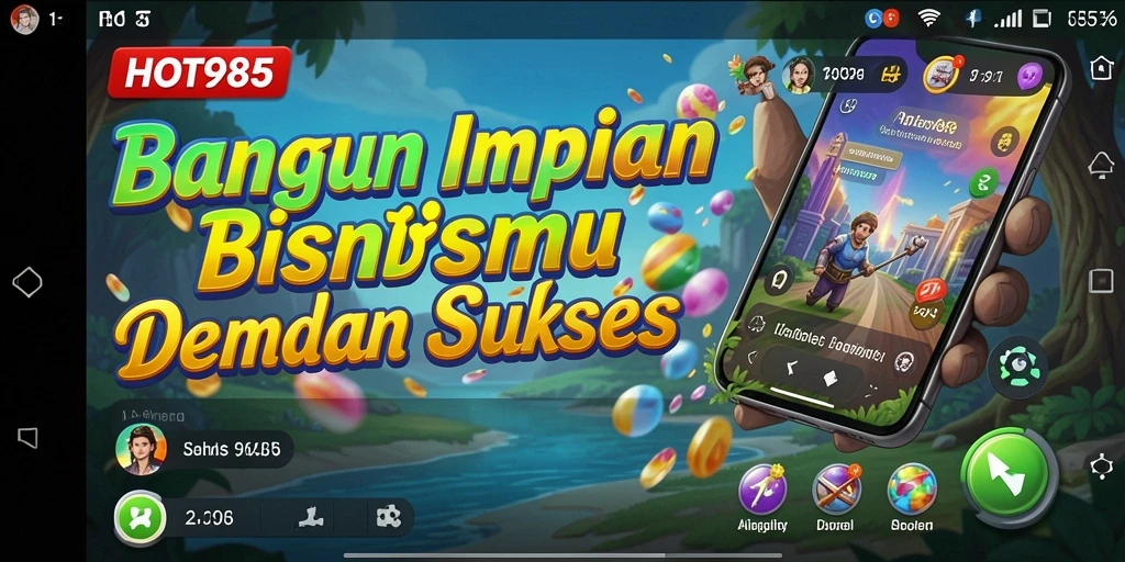 Tampilan seru dari gameplay HOT985 yang menggambarkan strategi bisnis.