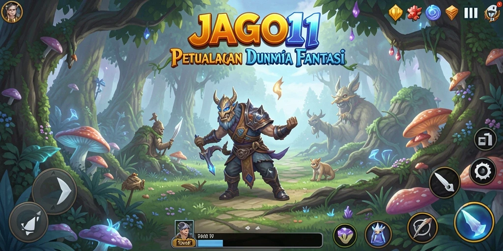 Screenshot JAGO11 menampilkan pemain menjelajahi dunia yang penuh petualangan.