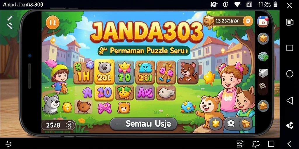 Tampilan gameplay seru dari JANDA303 dengan berbagai teka-teki menarik.