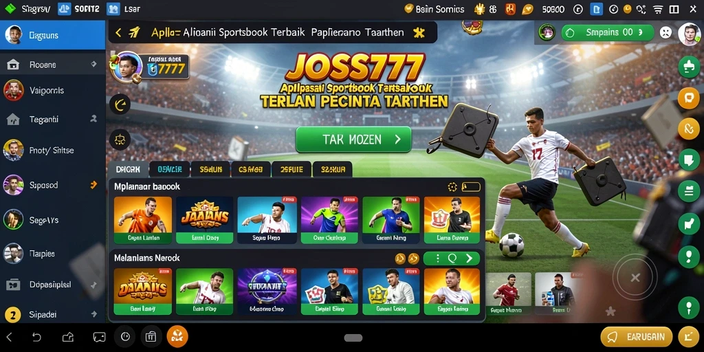Tampilan utama JOSS777 dengan berbagai pilihan taruhan olahraga.