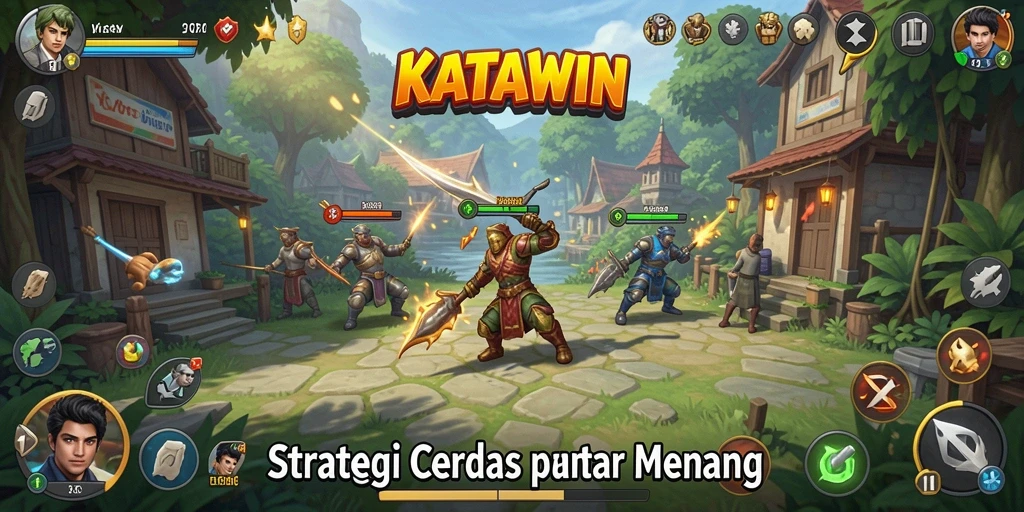 Tampilan gameplay KATAWIN yang penuh strategi dan taktik.