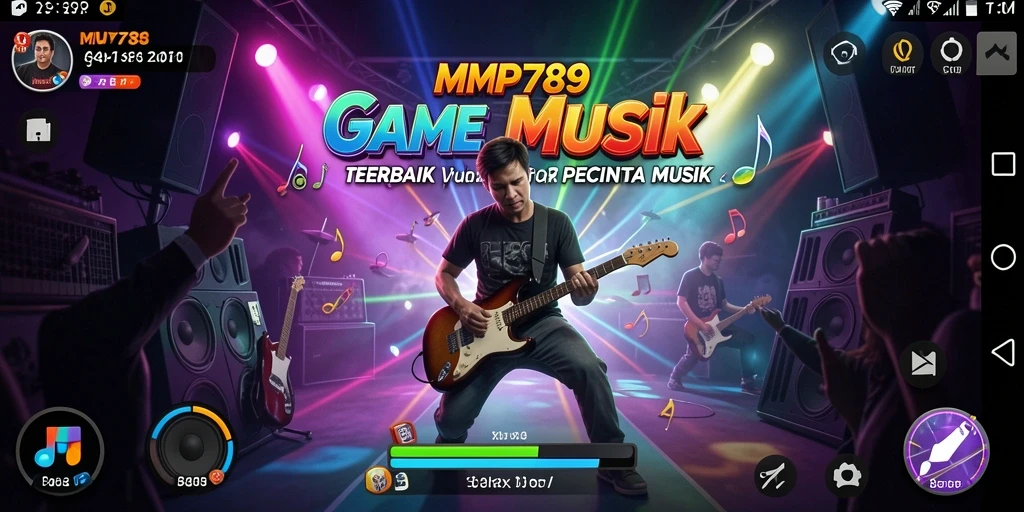 Screenshot gameplay MVP789 menunjukkan interaksi seru dengan musik.