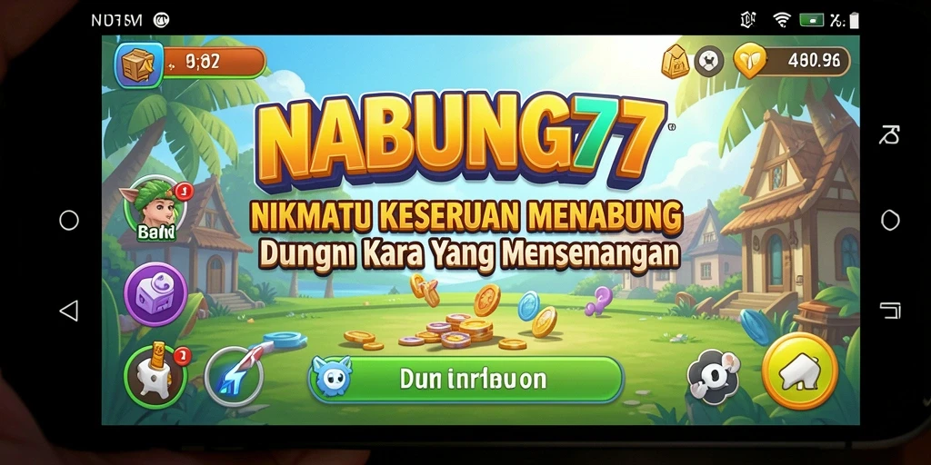 Tampilan seru gameplay NABUNG77 dengan elemen menabung yang menarik.