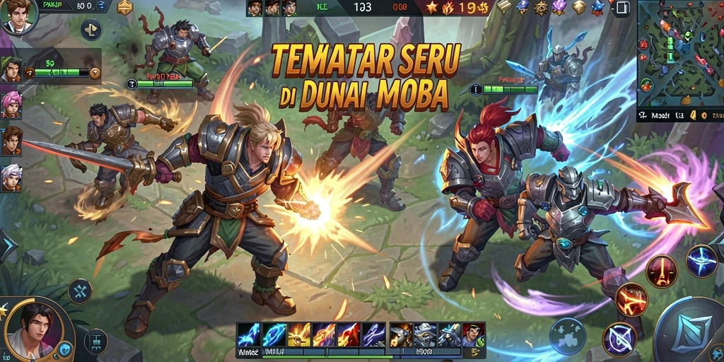Tampilan gameplay seru di dunia <strong>PAKARJP</strong> MOBA.