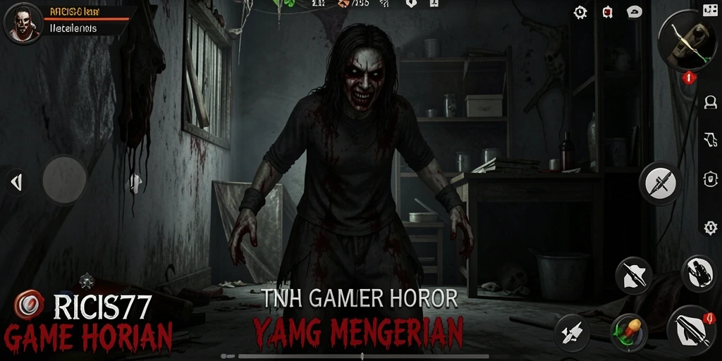 Tangkapan layar dari gameplay menakutkan di RICIS77.
