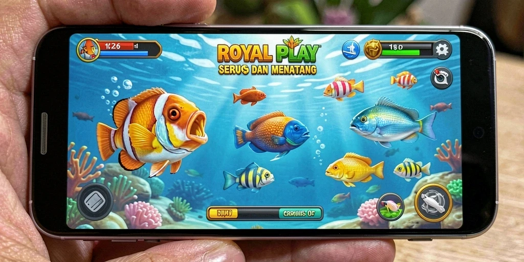 Tampilan menarik dari gameplay Tembak Ikan ROYALPLAY.