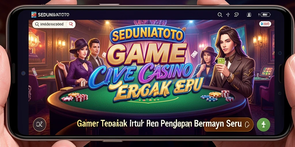 Gameplay seru SEDUNIATOTO dengan dealer langsung dan interaktivitas tinggi.