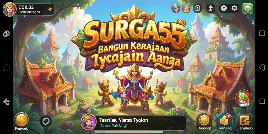 Tampilan gameplay yang menarik di SURGA55 dengan elemen Tycoon.