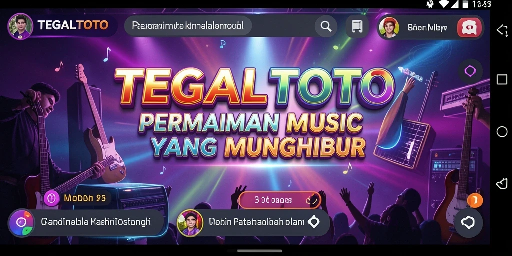 Tampilan gameplay TEGALTOTO menonjolkan keseruan dan interaksi musik.