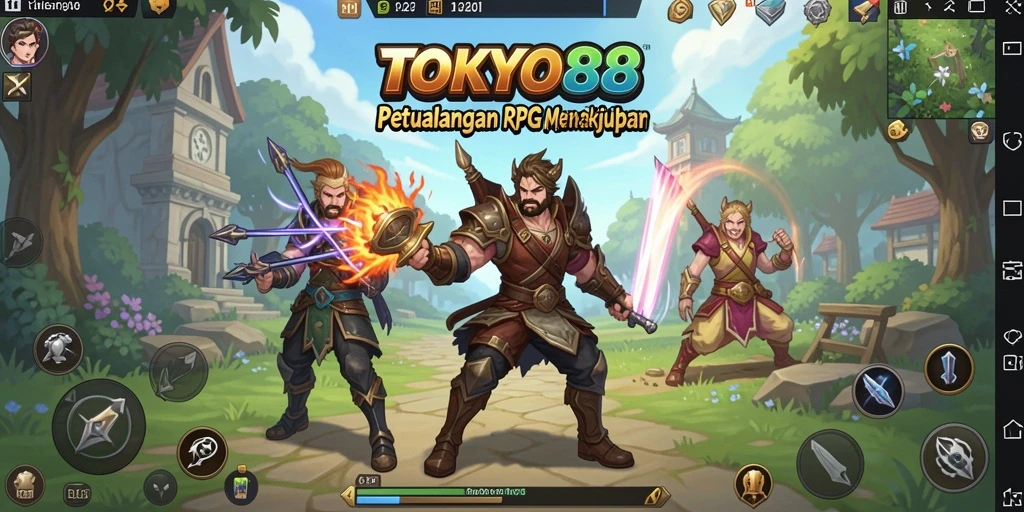 Skrinsut gameplay TOKYO88 menunjukkan aksi pertempuran yang mendebarkan.