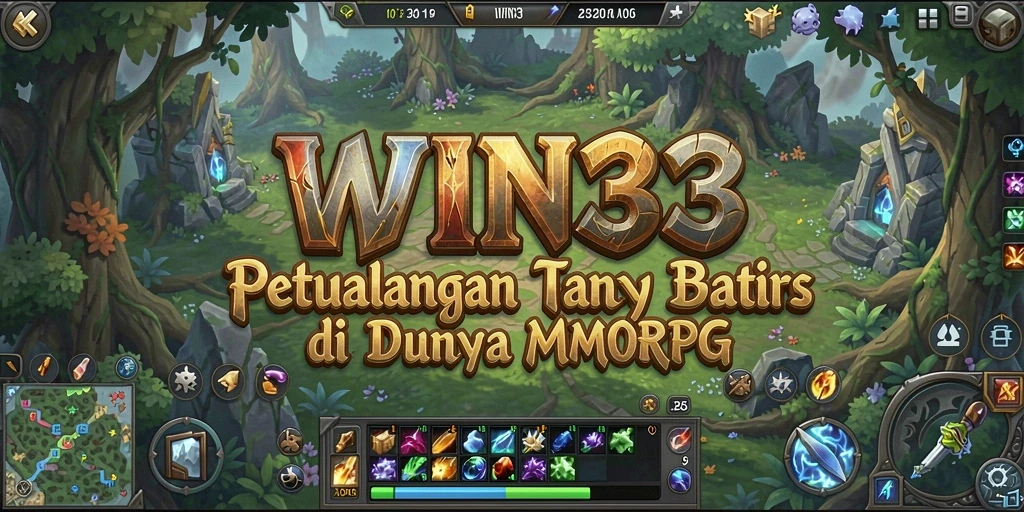 Screenshot utama WIN33 menampilkan aksi seru dalam gameplay MMORPG.